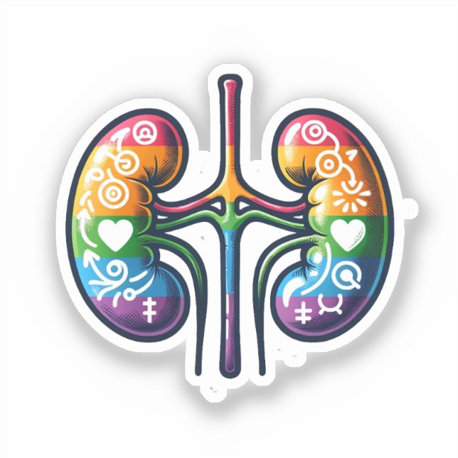 Pegatina Riñones Queer (Anverso)