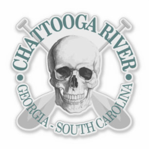 Pegatina Río Chattooga (cráneo)