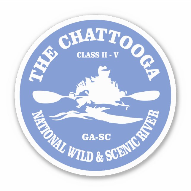 Pegatina Río Chattooga (rd) (Anverso)