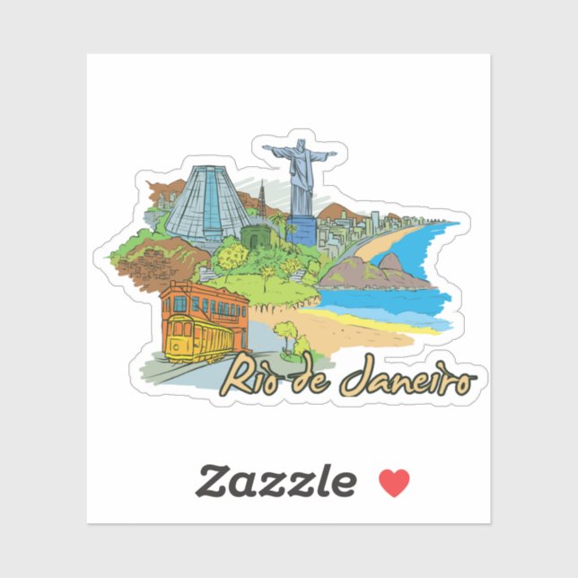 Pegatina rio de daneiro (Hoja)