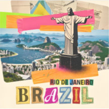 Río de Janeiro Brasil Cristo Collage Retro Viajes