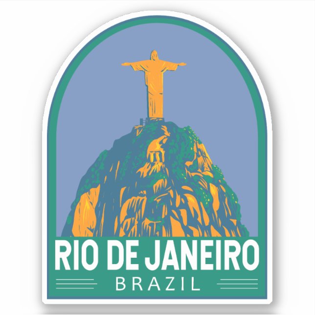 Pegatina Río de Janeiro Brasil Viaje a la intemperie (Anverso)