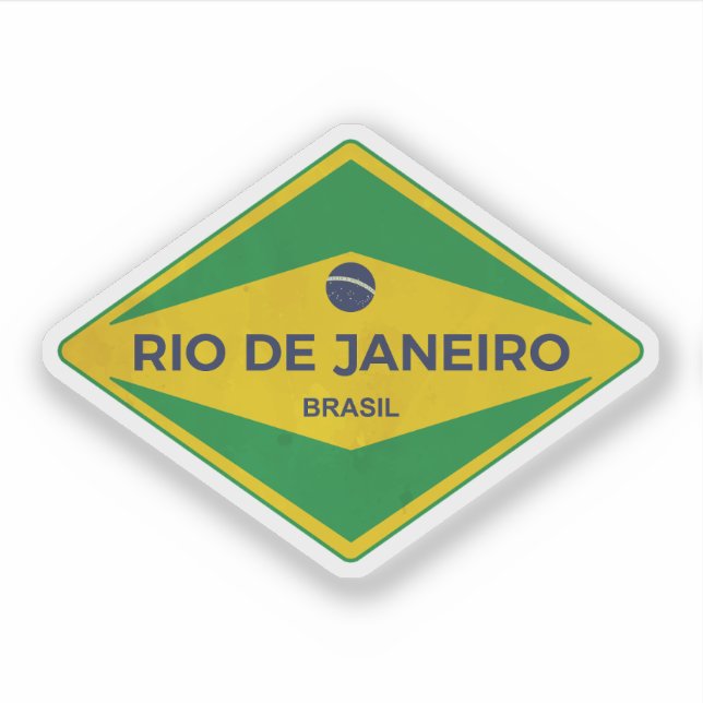 Pegatina Rio de Janeiro Brasil Vintage (Anverso)