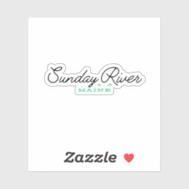 Pegatina Río Domingo Maine