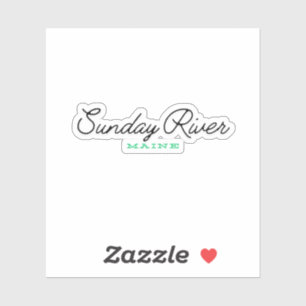 Pegatina Río Domingo Maine