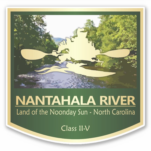Pegatina Río Nantahala (PFK) (Anverso)