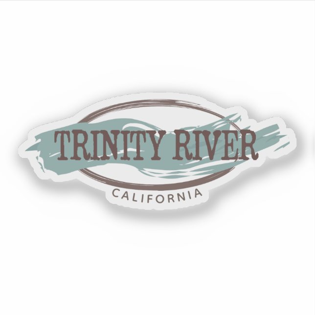 Pegatina Río Trinity California con gráfico (Anverso)
