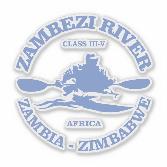 Pegatina Río Zambezi (rd) (Anverso)