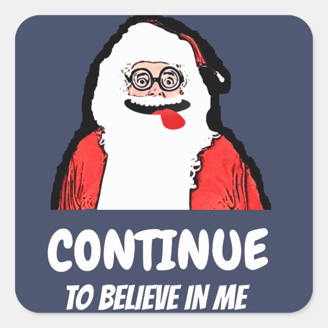 Pegatina risible de Santa (Anverso)