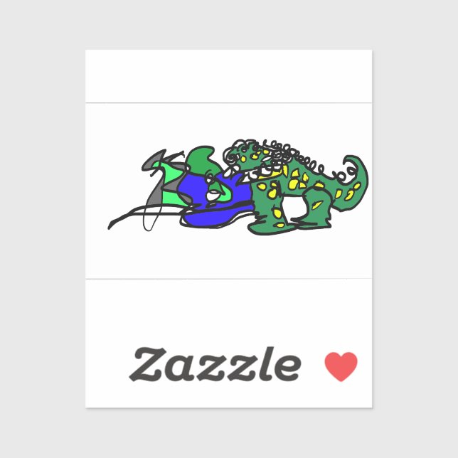 Pegatina Ritmo de cocodrilo (Hoja)