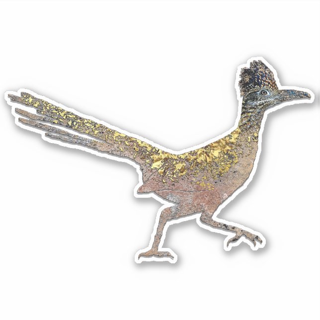 PEGATINA ROADRUNNER EN EL SOL DE NUEVA MÉXICO (Anverso)
