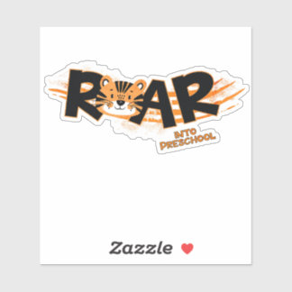 Pegatina Roar Into Preschool Tiger