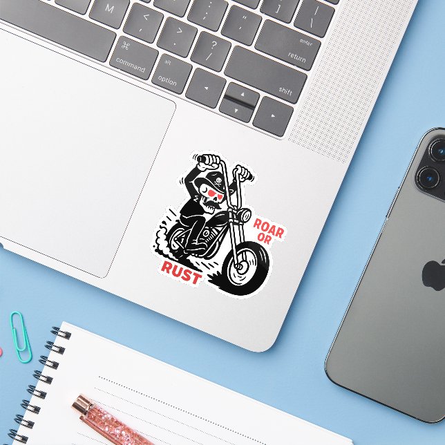 Pegatina Roar o romper (Ordenado portátil con iPhone)