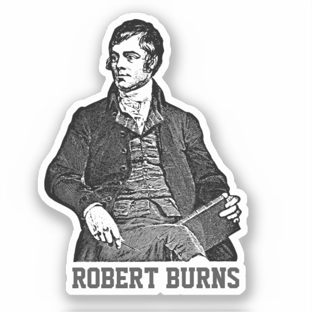 Pegatina Robert Burns (Anverso)