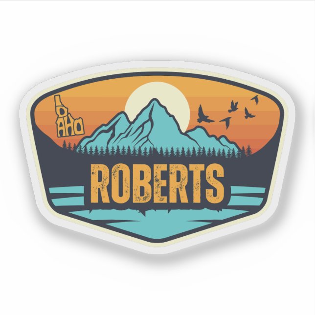 Pegatina Roberts, Idaho (Anverso)