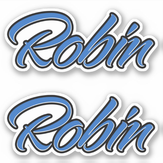 Pegatina Robin Name blue Aufkleber Sticker Stickerset (Anverso)