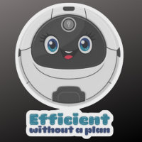 Robot aspirador eficiente sin plan