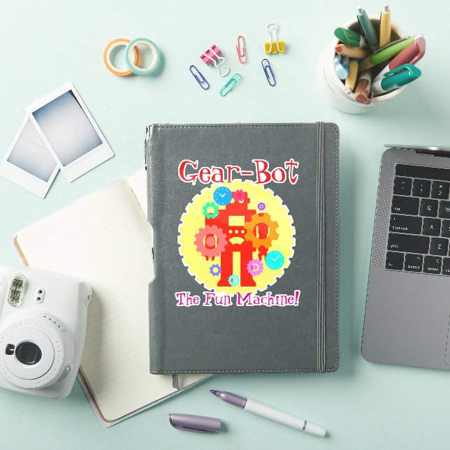 Pegatina Robot de Engranajes (Funda para iPad)