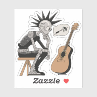 Pegatina Robot musical confuso