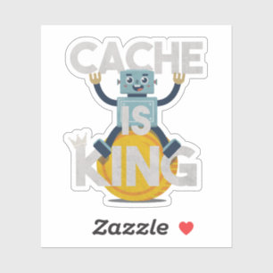 Pegatina Robot Pun: Caché es Rey