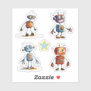 Pegatina Robots Quirky (5 - 8)