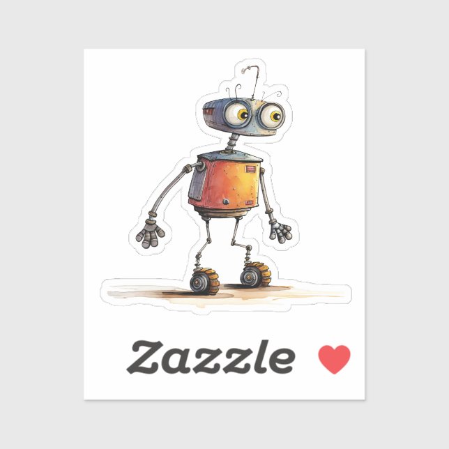 Pegatina Robots Quirky (diseño # 5) (Hoja)
