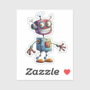 Pegatina Robots Quirky (diseño # 6)