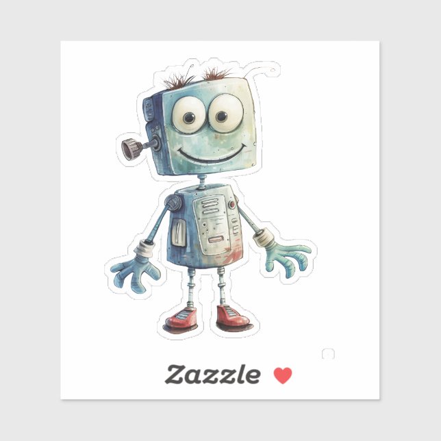 Pegatina Robots Quirky (diseño # 9) (Hoja)