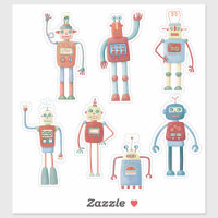 Robots retro de estilo lindo de los años 50