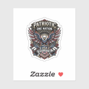 Pegatina Roca Patriótica Cresta de Águila Música Roca Metal