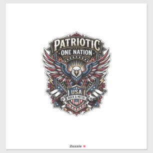 Pegatina Roca Patriótica Cresta de Águila Música Roca Metal
