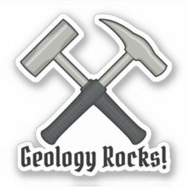 Pegatina ¡Rocas de la geología! Vinilo del logotipo del
