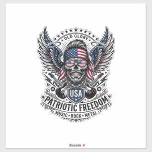 Pegatina Rociero de bandana patriótica Old Glory Música Roc