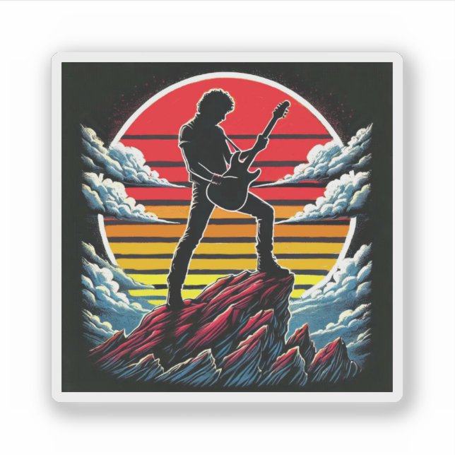 Pegatina Rock and Roll (Anverso)