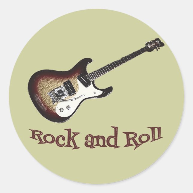 Pegatina Rock and Roll (Anverso)