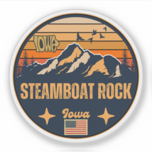 Pegatina Rock de barco de vapor, Iowa