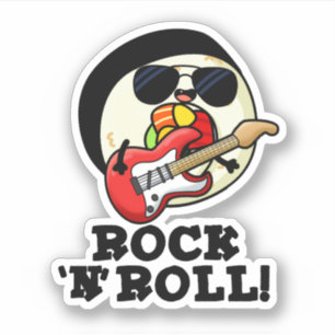 Pegatina Rock n Roll Funny Sushi Roll Pun