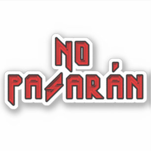 Pegatina Rockero retro - Sin pasarán