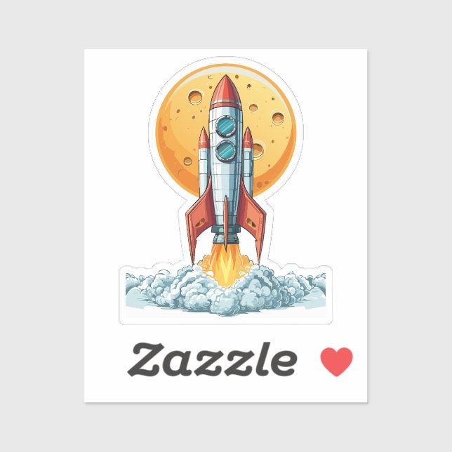 Pegatina rocket (Hoja)