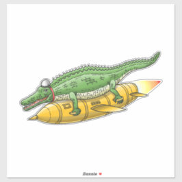 Pegatina Rocket Crocodile