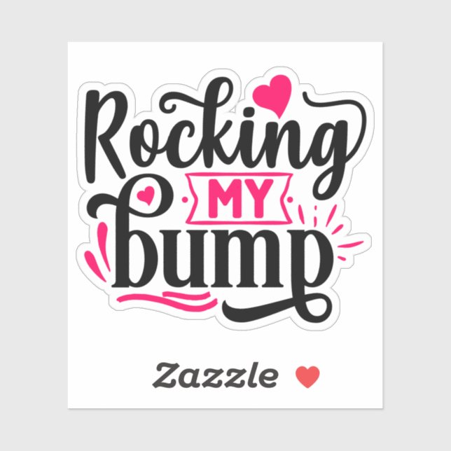 Pegatina Rocking my Bump, embarazo gracioso (Hoja)