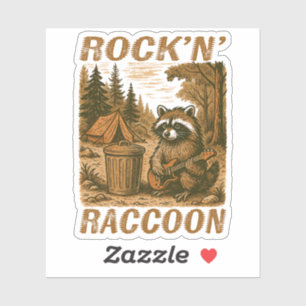 Pegatina Rock'n’ Raccoon