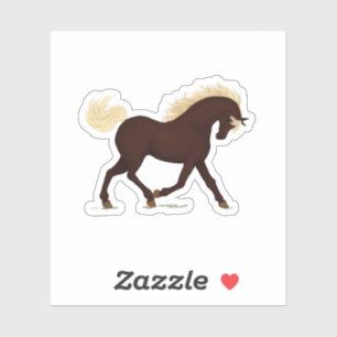 Pegatina Rocky Mountain Horse Brown Pony Ecuestres