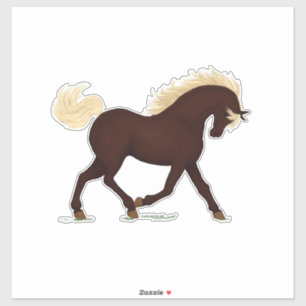 Pegatina Rocky Mountain Horse Brown Pony Ecuestres