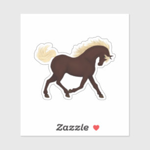 Pegatina Rocky Mountain Horse Brown Pony Ecuestres
