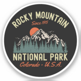 Pegatina Rocky Mountain National Park Since 1915
