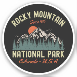Pegatina Rocky Mountain National Park Since 1915