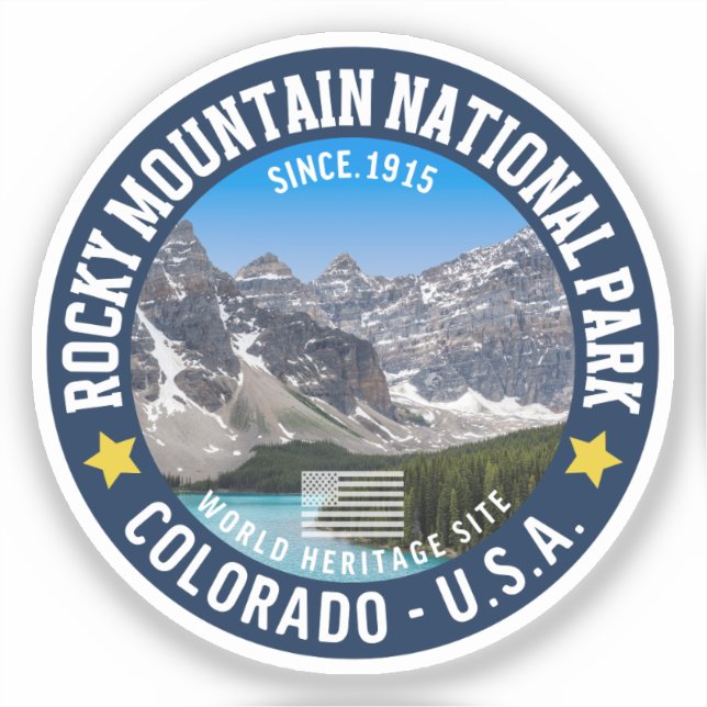 Pegatina Rocky Mountain Park Landscape Photography (Anverso)