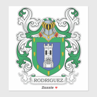Pegatina Rodriguez Family Crest