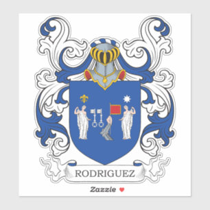 Pegatina Rodriguez Family Crest